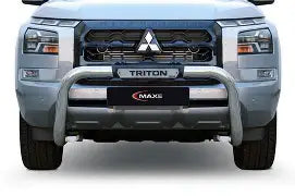 Mitsubishi Triton Black Stainless Steel nudge bar